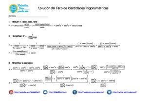 Identidades trigonométricas ejercicios resueltos PDF Matemóvil