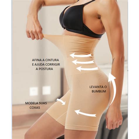 Cinta Modeladora Bermuda Up Shaper BumBum Lingerie Feminina Alta