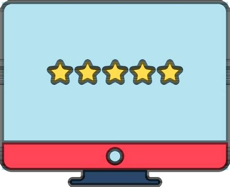 Stars on Desktop Screen icon in flat style. 24460308 Vector Art at Vecteezy