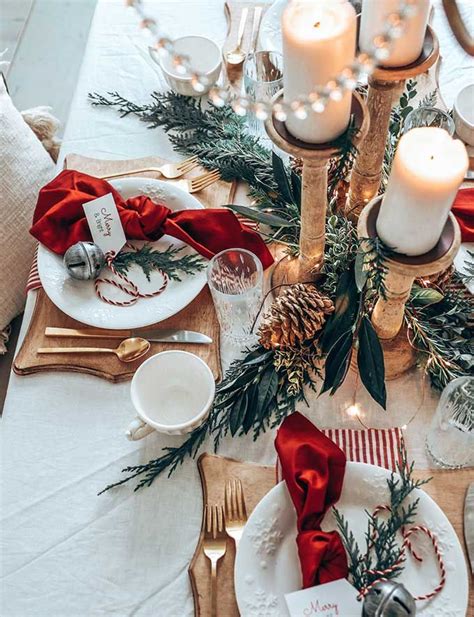 Easy Christmas Table Setting With Red Christmas Table Settings