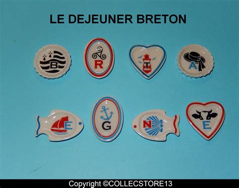 SERIE COMPLETE DE FEVES LE DEJEUNER BRETON BRETAGNE Fèves de