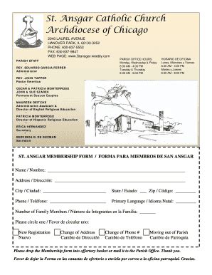 Fillable Online St Ansgar Membership Form Fax Email Print PdfFiller