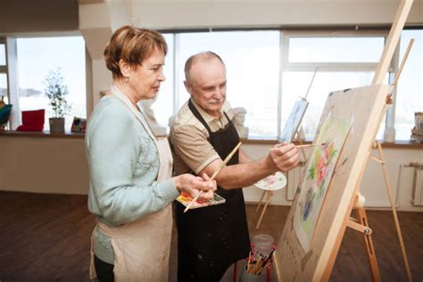 Senior Citizen Painting Class Stock Photos, Pictures & Royalty-Free ...