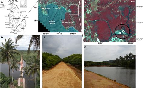 A Map Of Sri Lanka Indicating The Galle Unawatuna Area B Quickbird