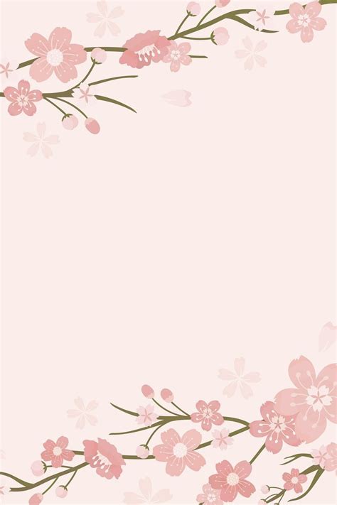 Spring Background Vector With Pink Free Vector Rawpixel Cherry