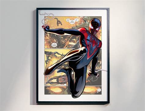 SPIDER-MAN Miles Morales Digital Poster Marvel Comic - Etsy