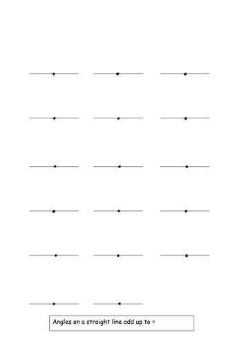 Angles on straight line | Teaching Resources