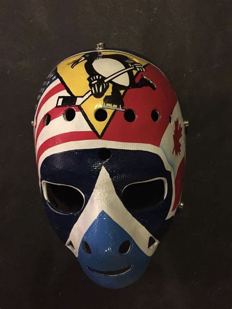 Denis Herron Vintage Nhl Goalie Mask Pittsburgh Penguins Goalie Mask