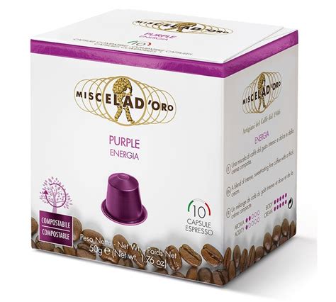 Capsules Compatibles Nespresso Purple Energia Miscela D Oro X10