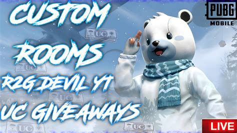 UNLIMITED CUSTOM ROOMS UC GIVEAWAYS R2G DEVIL YT R2g Pubg