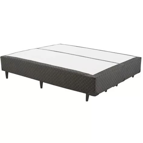 Cama Box Cinza Cosmopolita Universal Bipartido King Size 193x203