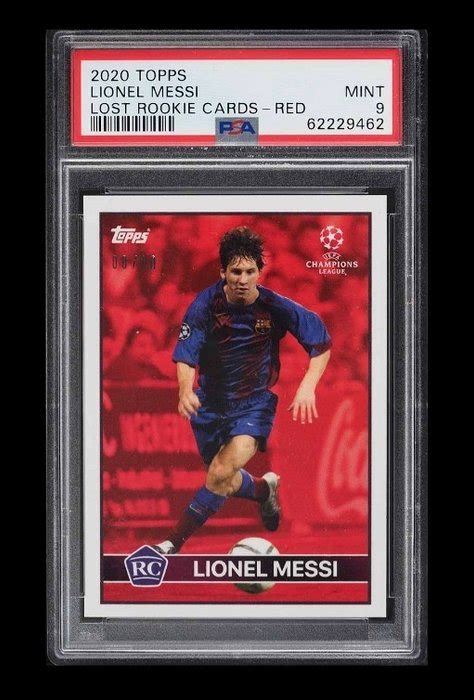 Topps Lost Rookie Cards Lionel Messi Paralelo Rojo Psa