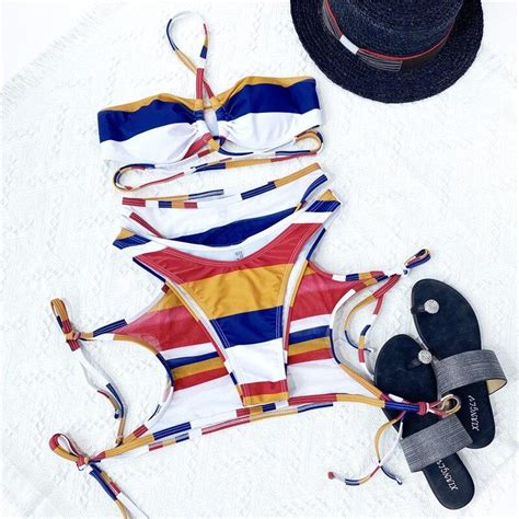 Sexy Colorful Three Pieces Bikini With Skirt Halter Swimsuit Women
