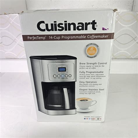 Cuisinart Dcc 3200p1 Perfectemp 14 Cup Programmable Coffee Maker Silver 86279170972 Ebay