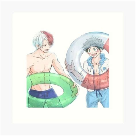 Tododeku My Hero Academia Mha Gay Couple Yaoi Art Print By Valentinagraphs Redbubble
