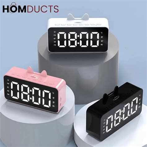 Digital Alarm Clock With Bluetooth Speaker – Homducts