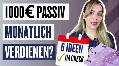 Erfolgreich mit passivem Einkommen 6 Ideen auf dem Prüfstand 1000