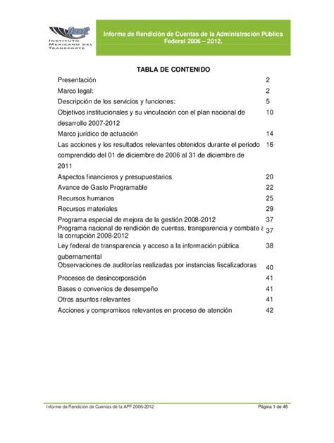 Fillable Online Para La Rendicin De Cuentas De La Administracin Pblica