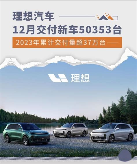 理想汽车12月交付新车50353台 同比增长1371 知乎