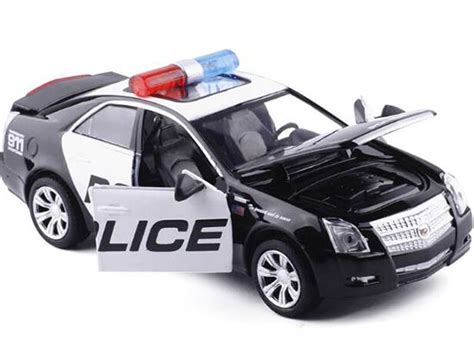 Sh Cadillac Cts Diecast Car Police Toy 132 Scale Black Bb01a693