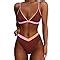 Amazon SUUKSESS Women Triangle High Cut Bikini Sets Sexy High Waisted 2 Piece Swimsuit