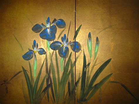 Japanese Iris Painting at PaintingValley.com | Explore collection of Japanese Iris Painting