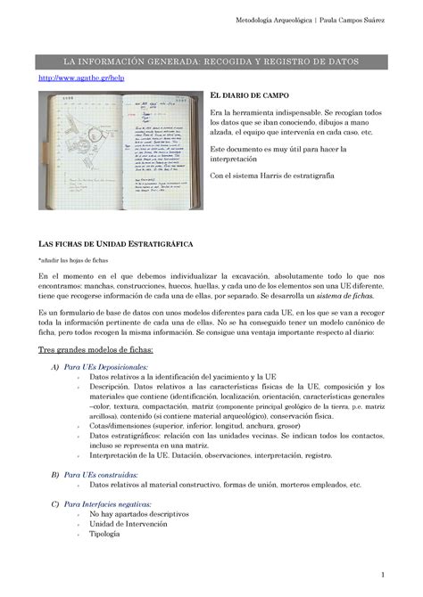 8 metodología arq Apuntes 8 Metodología Arqueológica Paula Campos