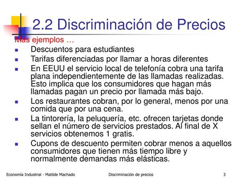 PPT 2 2 Discriminación de Precios PowerPoint Presentation free