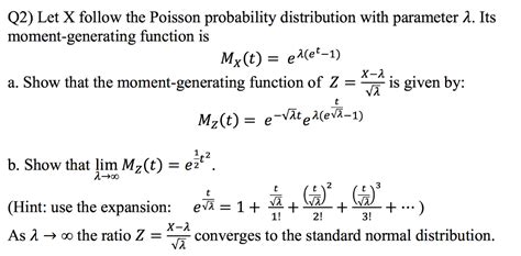 Solved Let X Follow The Poisson Probability Distribution Chegg