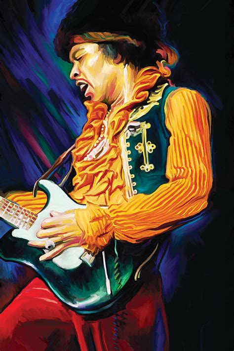 Jimi Hendrix Artwork Painting By Sheraz A