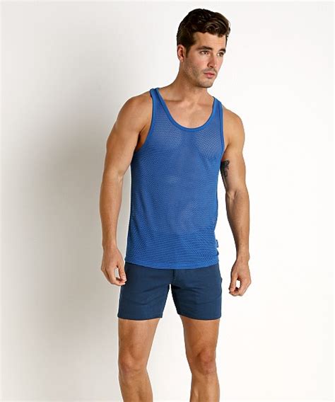 Calvin Klein Body Mesh Tank Top Classic Blue Nb1350 437 Free Shipping