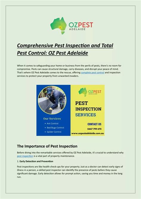 Ppt Pest Inspection Service Oz Pest Adelaide Powerpoint Presentation Id12536431