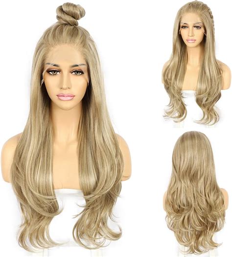 Amazon Kome Blonde Wigs For Women Straight Glueless Synthetic