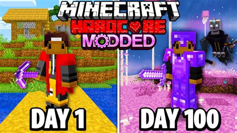 I Spent 100 Days In HARDCORE MODDED Minecraft Here S What Happened