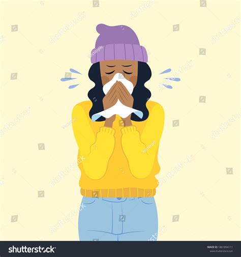 Illustration Person Cold Vector Illustration Stock Vector Royalty Free