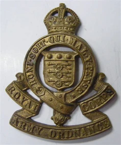 Gb Original Cap Badge Royal Army Ordnance Corps Raoc 1920 1947 Eur 9