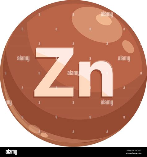 Zinc Suplement Icon Cartoon Vector Mineral Food Capsule Element Stock