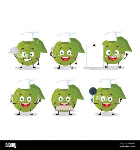 Personnage De Dessin Animé De Fruits De Goyave Avec Diverses émoticônes