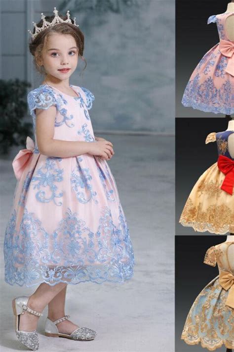 Girl Baby Girl Elegant Princess Party Lace Dress - ShopperBoard