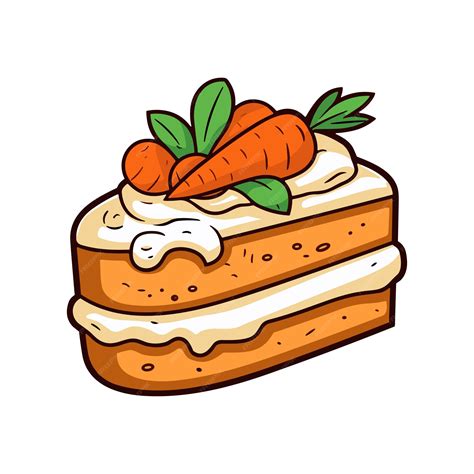 Premium Vector Carrot Cake Clip Art Illustration