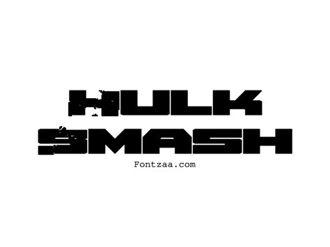 Hulk Smash Font Fontzaa Exclusive Fonts Library