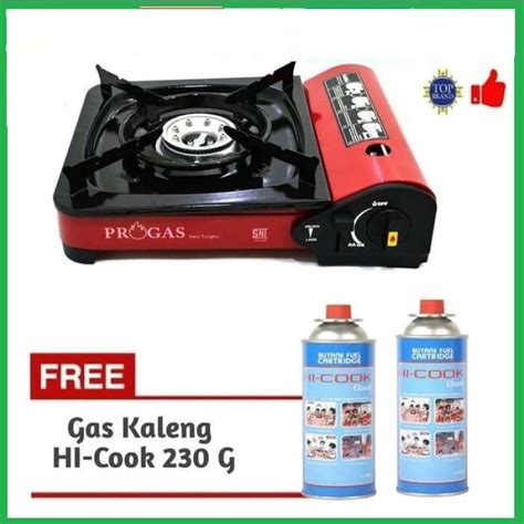 Jual Paket Progas Kompor Portable Camping Gas Kaleng Hi Cook