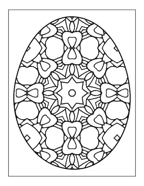 Oeuf De P Ques Complexe Coloriage Page Ester Jour Oeuf Mandala Fleur