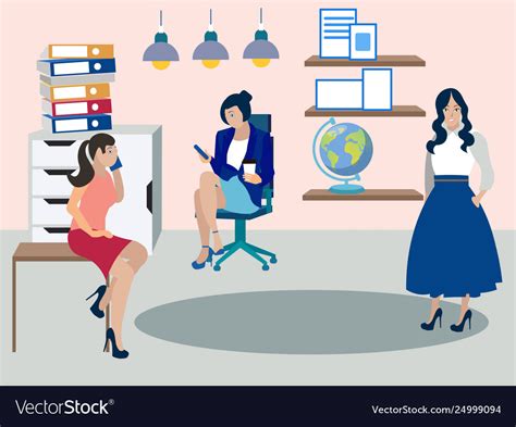 Teachers Room Meeting Teaching Staff In Royalty Free Vector