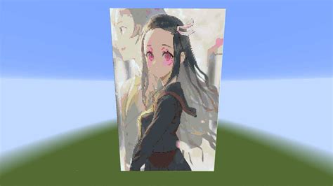 Nezuko Kamado Pixel Art in Minecraft - Waveripperofficial