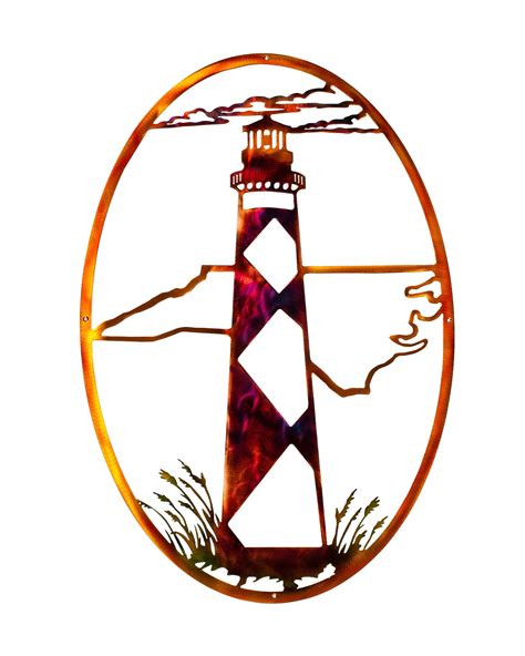 Cape Lookout North Carolina Lighthouse Metal Nautical Wall Art Etsy