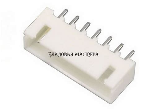 Разъем XH2.54 7pin вилка, пайка на плату, шаг 2.5 мм, прямой