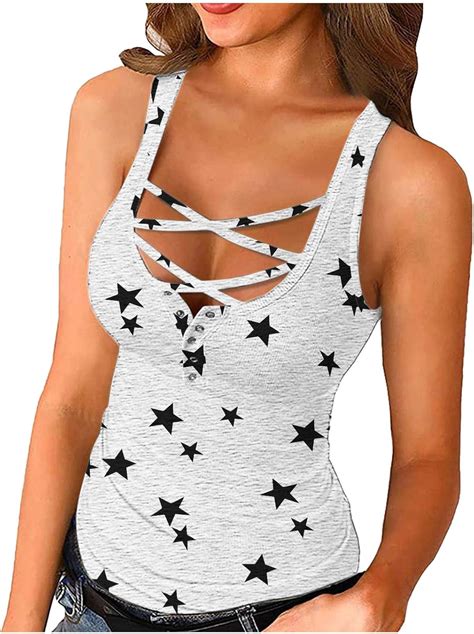 Lieikic Frauen Tank Top Sexy Tiefer U Ausschnitt Oberteil Crop Tops F R