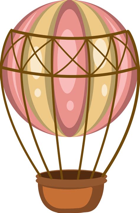 Neutral Hot Air Balloon Clipart For Your Journey Png