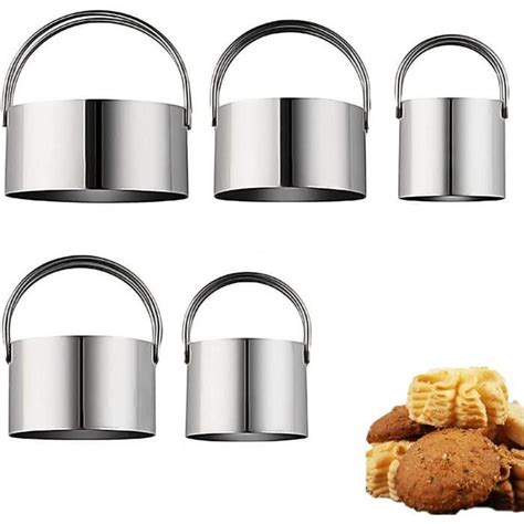 Smtfcty Lot De Emporte Pi Ces Ronds En Acier Inoxydable Pour Biscuits